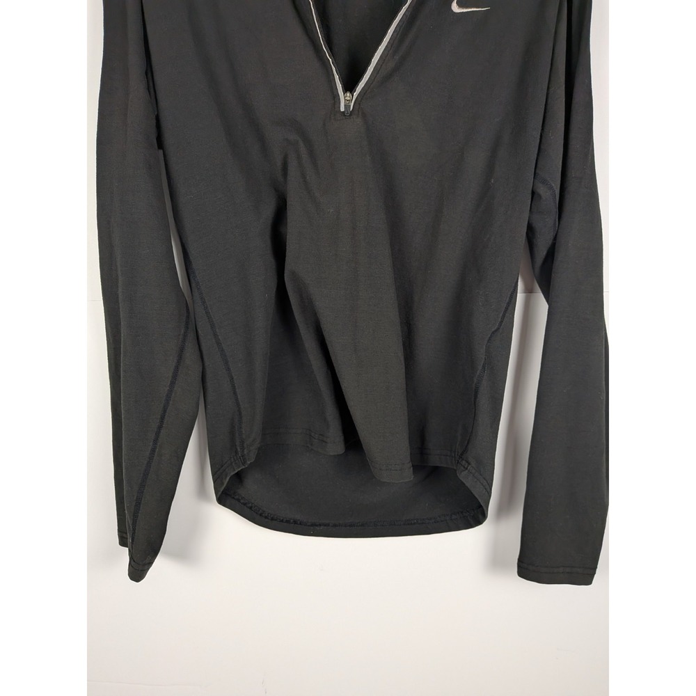 Nike Dri FIT Women's Small Black Quarter Zip Running Pullover Long Sleeve Top - Picture 4 of 5